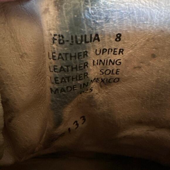 Freebird by Steven Julia Leather Heel Boot Bootie Size 8 in Ice - Picture 6 of 8